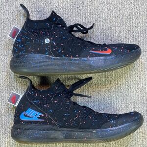 Nike Zoom KD 11 Just Do It Confetti Black Crimson Blue AO2604-007 Men's Size 8.5